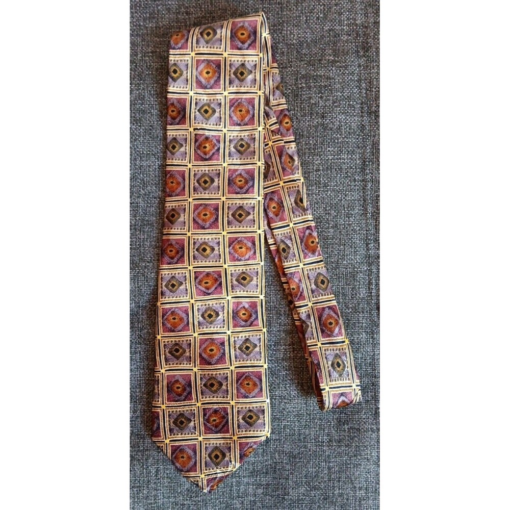 Tie 70s 80s 90s Y2K Mens Cocktail Collection Brown Beige Tan 57 Inches